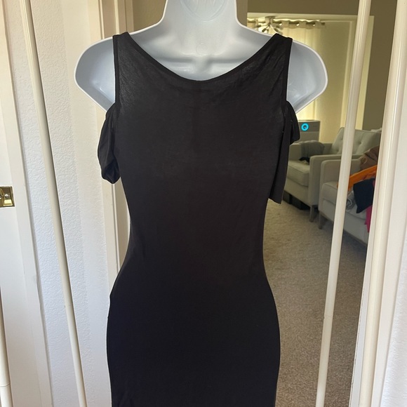 B44 Core black open shoulder short sleeve black top Shopbop preowned XS - Picture 3 of 5